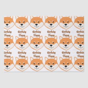 Happy Birthday Shiba in u Original Tissue paper Tissuepapier
