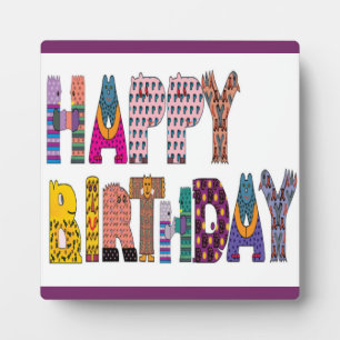 "HAPPY BIRTHDAY" SIGN FOTOPLAAT