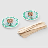 Happy Birthday Simple Moderne Custom Photo Handwaaier (Niet-gemonteerd)