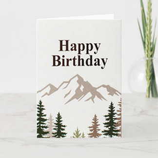 Happy Birthday - simple outdoors Kaart