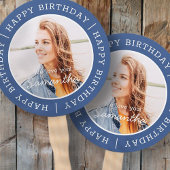 Happy Birthday Simple Preppy Modern Custom Photo Handwaaier