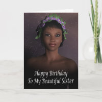Happy Birthday Sister Pagan Wenskaart