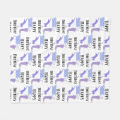 Happy Birthday Sjabloon Funny Cats Fleece Deken (Voorkant (Horizontaal))