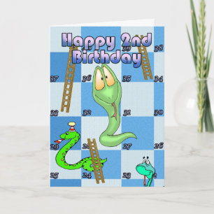 Happy Birthday-slangen en ladders-spel Kaart