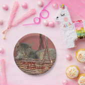 Happy Birthday Slaping Kat Paper Bord (Feest)