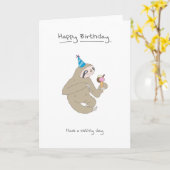 Happy Birthday - Sleuf Kaart (Gele Bloem)