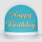 Happy Birthday Snow Globe Sneeuwbol (Voorkant)