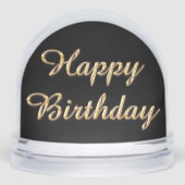 Happy Birthday Snow Wereldbol Sneeuwbol (Voorkant)