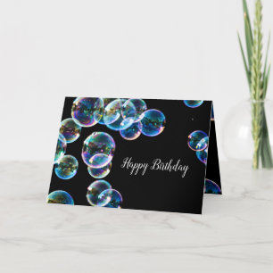 Happy Birthday Soap Bubble Custom Kaart