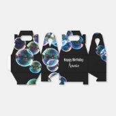 Happy Birthday Soap Bubbles met aangepaste naam Bedankdoosjes (Uitgevouwen)