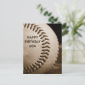 Happy Birthday Son Baseball Briefkaart (Staand voorkant)