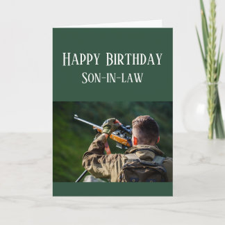 Happy Birthday Son-in-law Hunting Camouflage Kaart