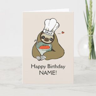 Happy Birthday Soup Sleuf Card Gepersonaliseerd Sj Kaart