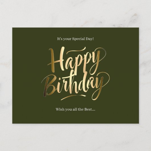 Happy Birthday Special Day Feestdagenkaart (Voorkant)