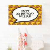 HAPPY BIRTHDAY SPEECH Bubble Stripboek Spandoek (Insitu)