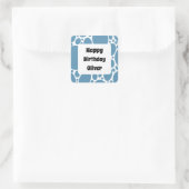 Happy birthday square sticker (Tas)