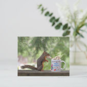 Happy Birthday Squirrel Briefkaart (Staand voorkant)