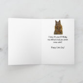 Happy Birthday Squirrel Looking for Cake Kaart (Binnen)