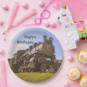 Happy Birthday Steam Train Papieren Bordje (Feest)