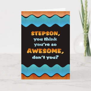Happy Birthday Stepson Card/Awesome Stepson Card Kaart