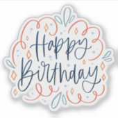 Happy Birthday sticker (Voorkant)