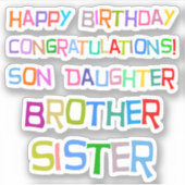 Happy Birthday Sticker (Voorkant)