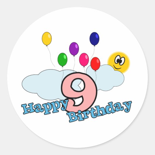 Happy Birthday Sticker (Voorkant)