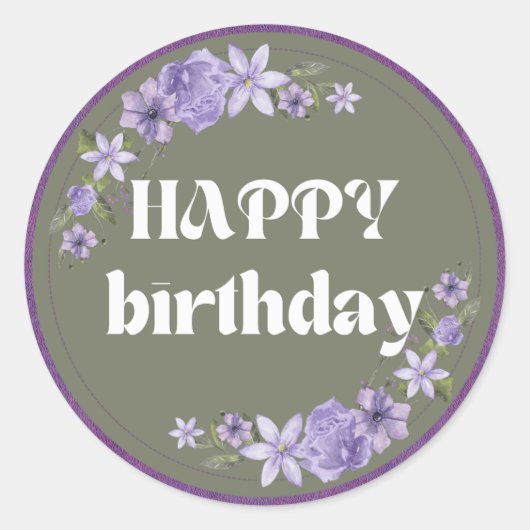 Happy Birthday Sticker (Voorkant)