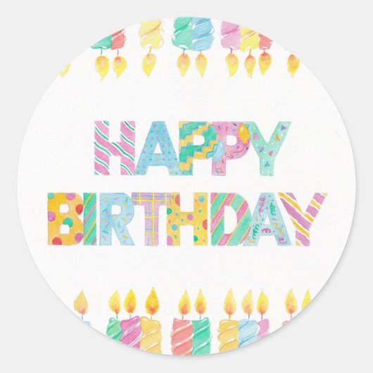 Happy Birthday stickers (Voorkant)