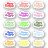 Happy Birthday Stickers (Voorkant)