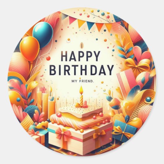 Happy Birthday stickers (Voorkant)