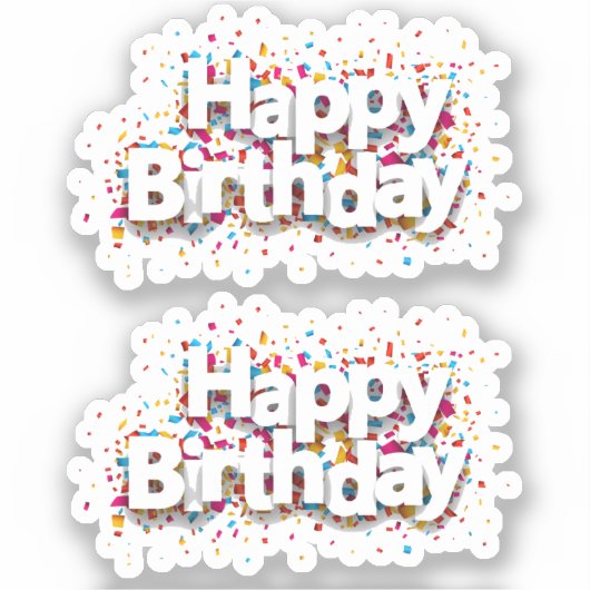 Happy Birthday Stickers (Voorkant)
