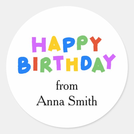 Happy Birthday Stickers (Voorkant)