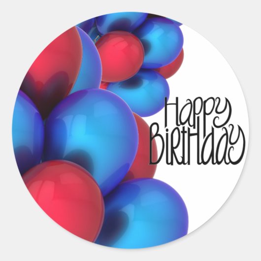 Happy Birthday Stickers en Envelope Seals (Voorkant)