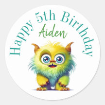 Happy birthday stickers gepersonaliseerd