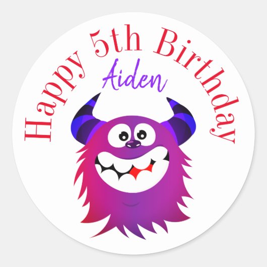 Happy birthday stickers gepersonaliseerd (Voorkant)