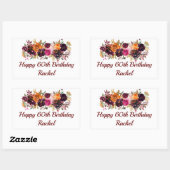 Happy Birthday Stickers Herfst Florals (Vel)