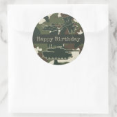 Happy Birthday Stickers - Militaire Camouflage (Tas)
