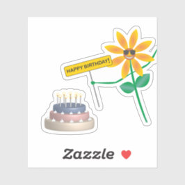 Happy birthday stickers party