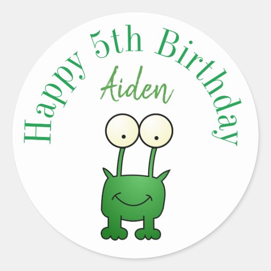 Happy birthday stickers personalized (Voorkant)