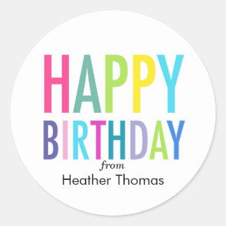Happy Birthday  Stickers voor cadeaus