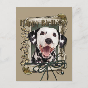 Happy Birthday - Stone Paws - Dalmatian Briefkaart