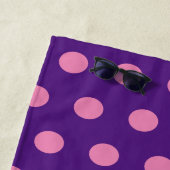 Happy Birthday strandlaken (Paarse & roze) (In situ)