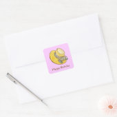 Happy Birthday Straw Pet Sticker (Envelop)