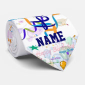 Happy Birthday Stropdas - Personaliseren (Opgerold)