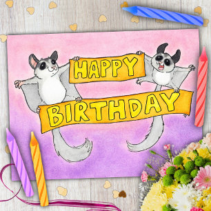 Happy Birthday Sugar Gliders Briefkaart
