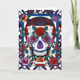 Happy Birthday Sugar Skull Kaart - DD3
