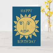 HAPPY BIRTHDAY SUNSHINE Blue Kaart (Gele Bloem)