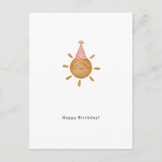 Happy Birthday Sunshine Card Briefkaart (Voorkant)