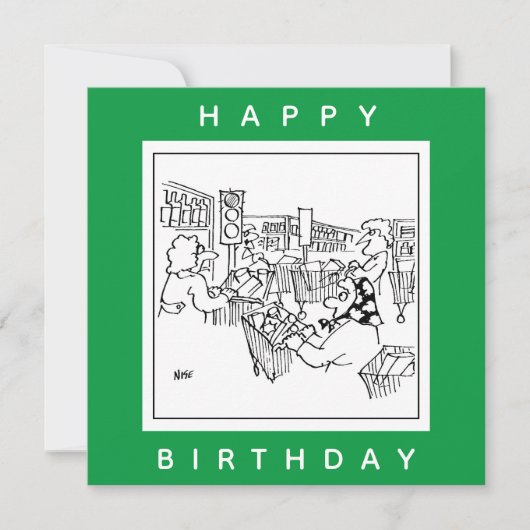 Happy Birthday Supermarket Worker Kaart (Voorkant)